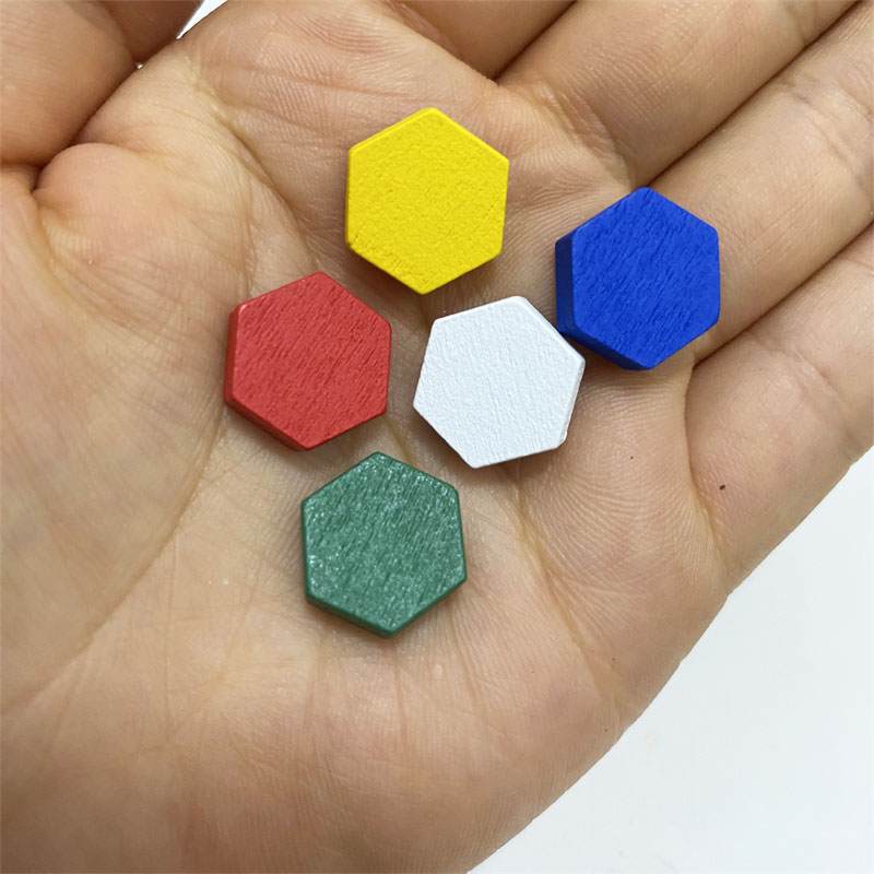 Board Game Vector - 50 pezzi in legno prisma esagonale