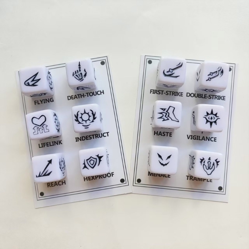 Game Token Counter - Dadi angolo tondo con motivo a