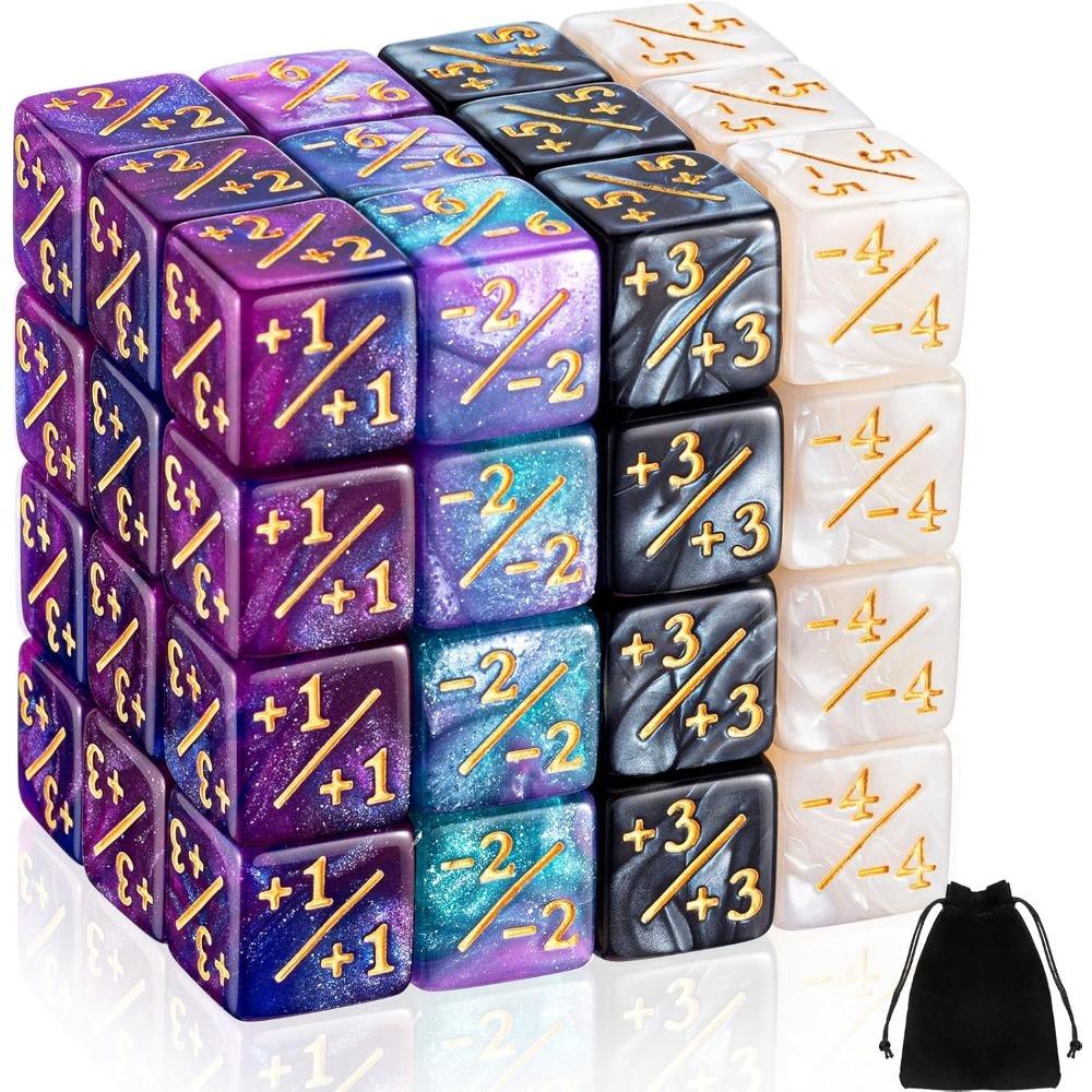 Game Token Counter - 48 Pezzi Dadi Contatori -1/+1, Contatori