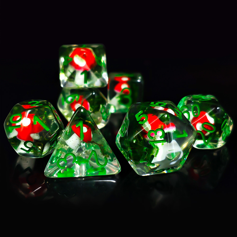 Dice Set Polyhedral - 7 pz/set DND Dadi Resina Trasparente