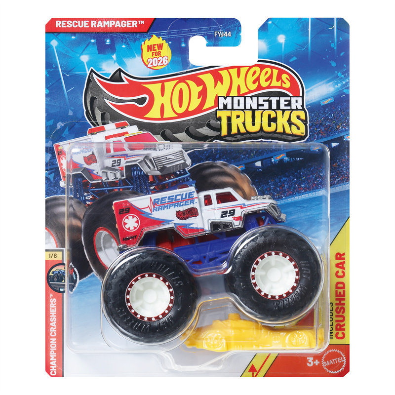 Hot Wheels Car Monster Trucks - Hot Wheels Auto Monster Truck Rescue