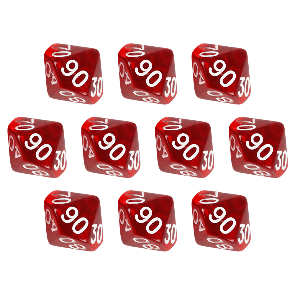 Set di Dadi D10 (00-90) Traspa - Board Game Digital recensione e prezzo