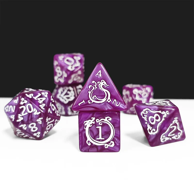 Set di 7 Dadi DND con Motivo D - Dice Set Polyhedral recensione e prezzo