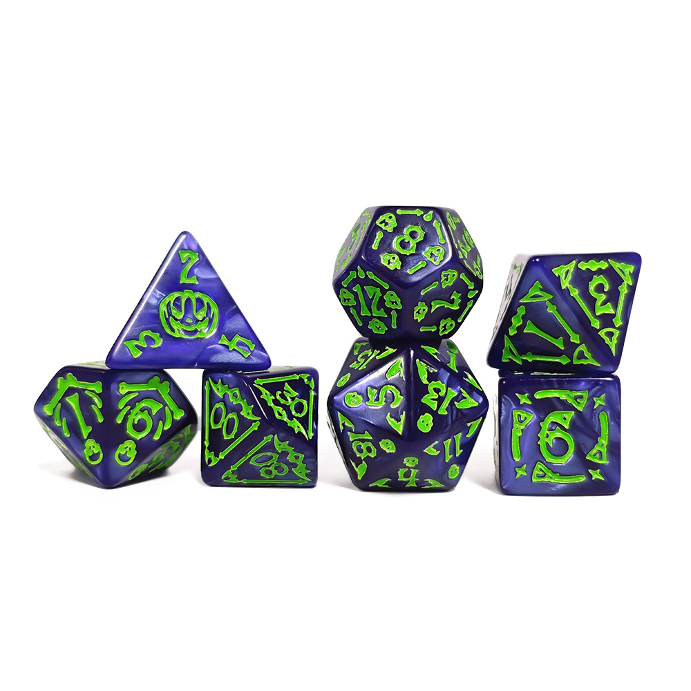 Set di Dadi Cthulhu Blu Scuro  - Dice Set Polyhedral recensione e prezzo