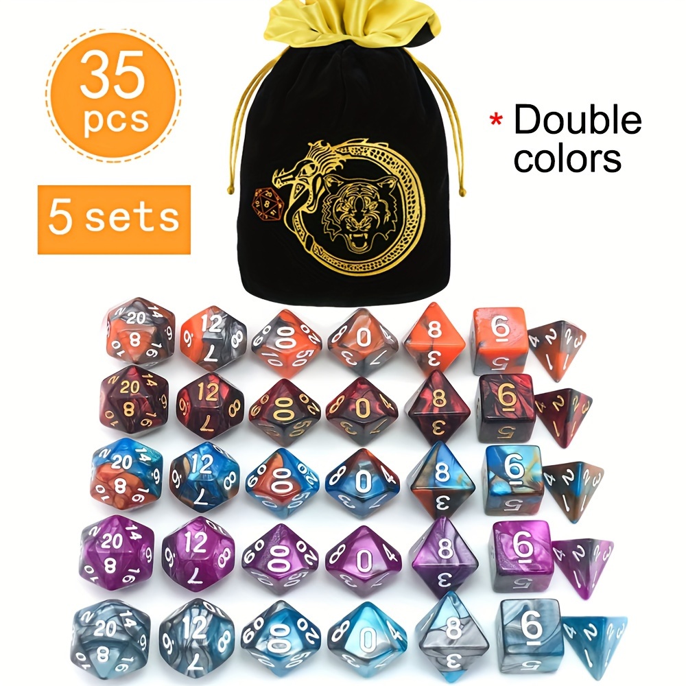 Set di 5 Dadi Poliedrici da 35 - Dice Set Polyhedral recensione e prezzo